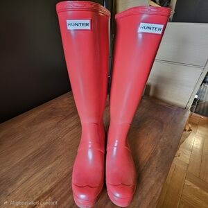 Hunter Red Rain Boots